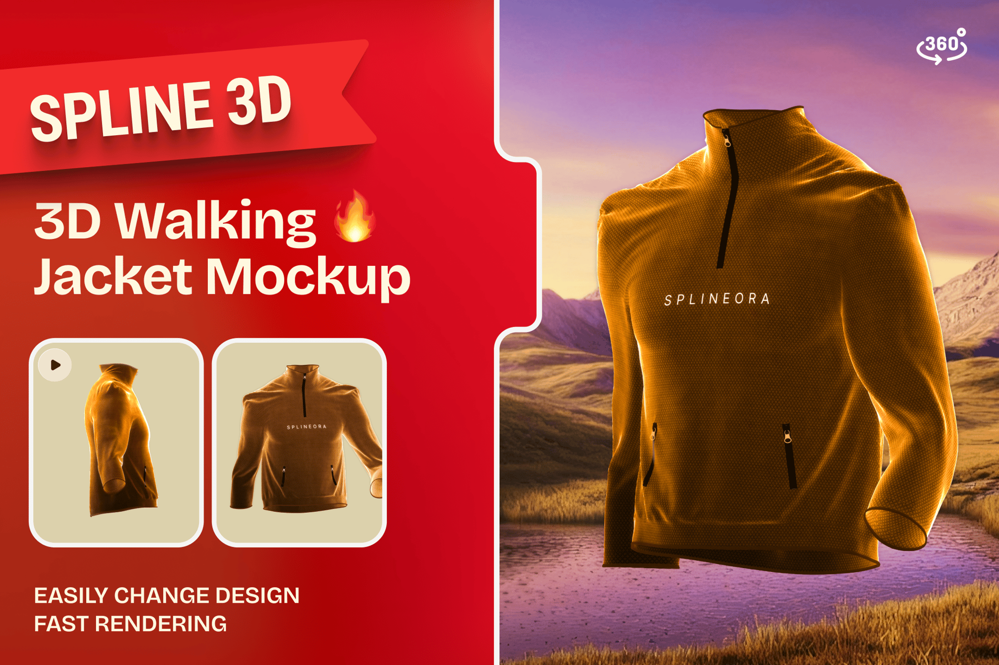 3D Tablet on Rock Animated Mockup