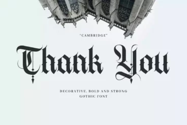 Second alternate image for Cambridge Bold Medieval Gothic Font