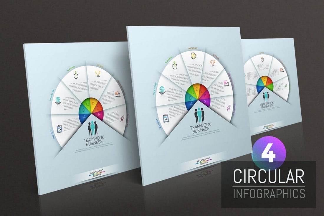 4-Circular-Infographic-Templates 40+ Best Infographic Templates (Word, PowerPoint & Illustrator) design tips 