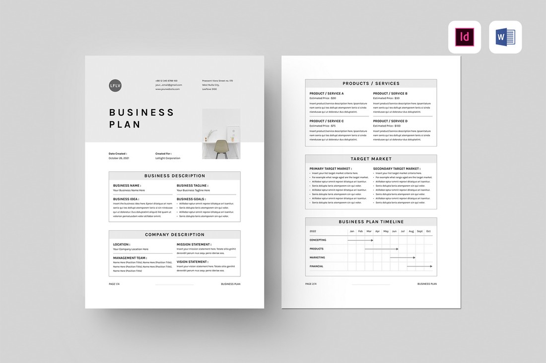 Free Simple Business Plan Template Template for Word, PDF