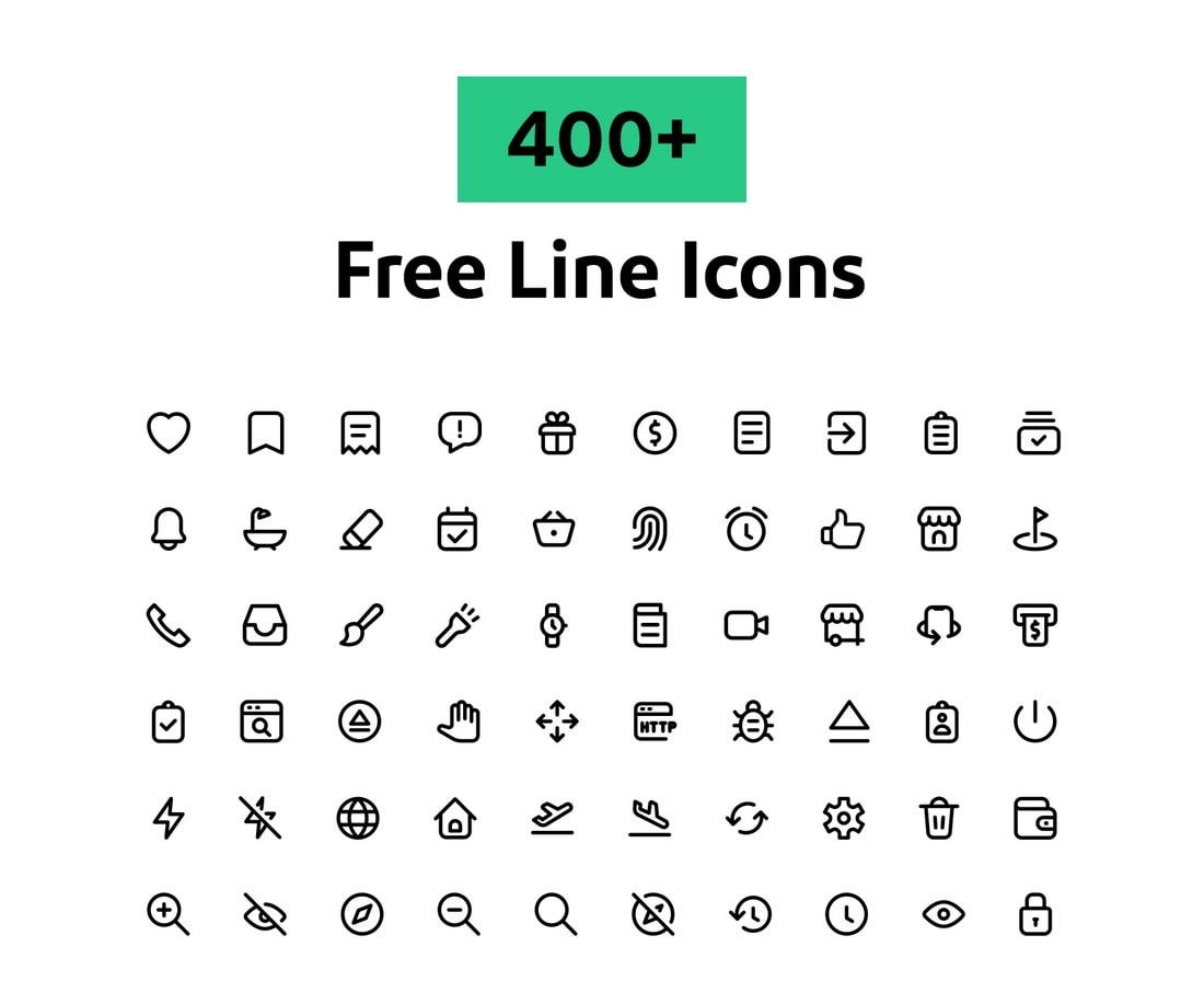 400-Free-Line-Icons-for-Instagram 20+ Best Instagram Story Highlight Icons (Free + Pro) design tips 