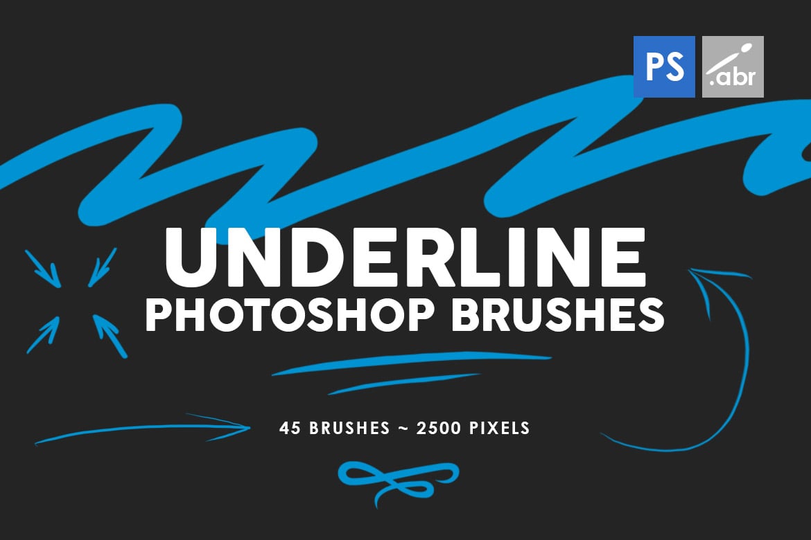 45 Underline Photoshop Stamp Brushes