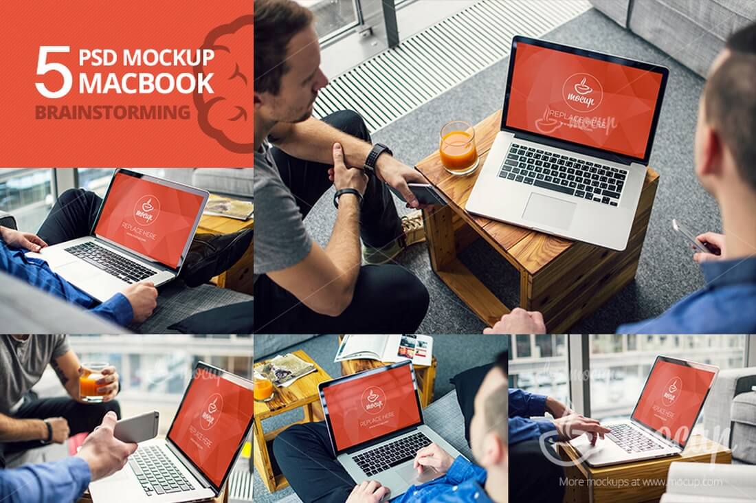 5-PSD-Mockup-MacBook-Brainstorming 100+ MacBook Mockup Templates (PSD & Vector) design tips 