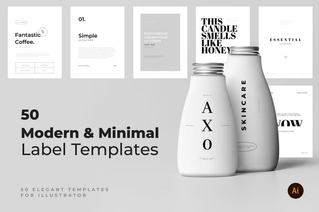 50 Modern & Minimal Label Templates