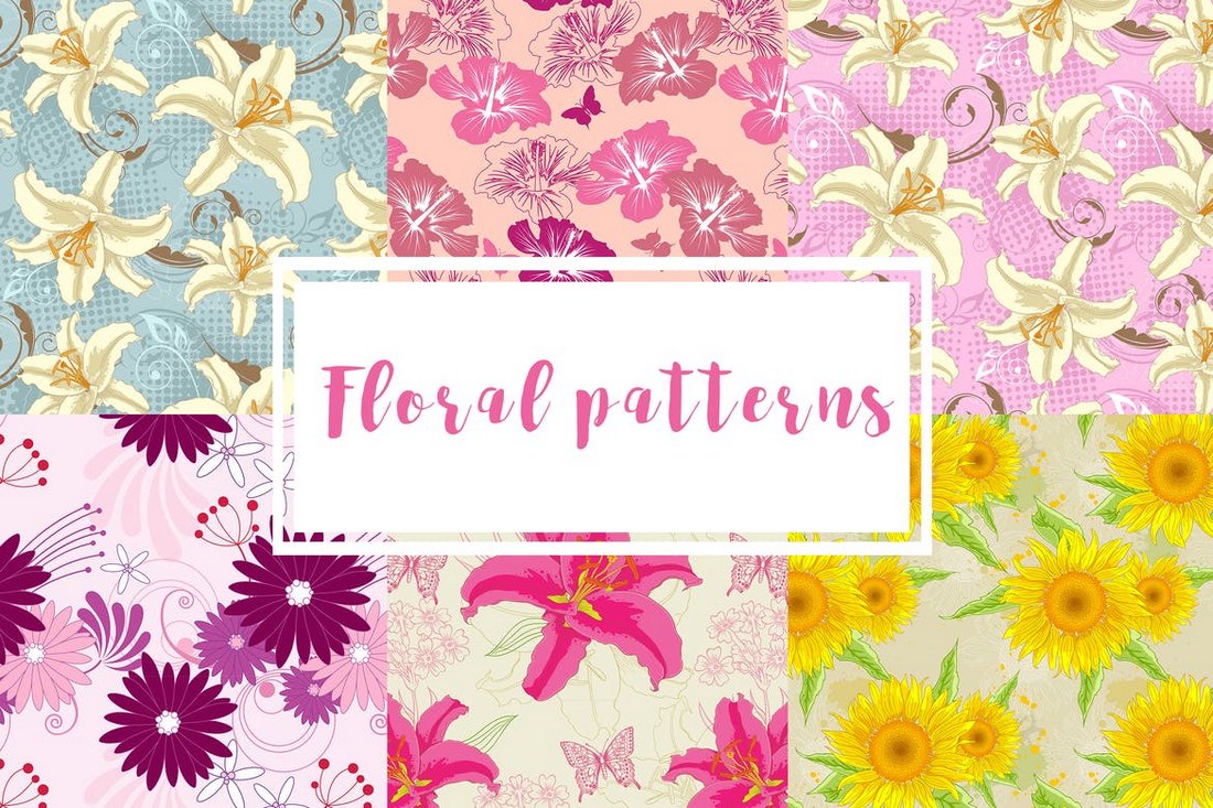 6-Floral-Seamless-Pattern-Backgrounds 20+ Best Floral & Flower Background Textures design tips 