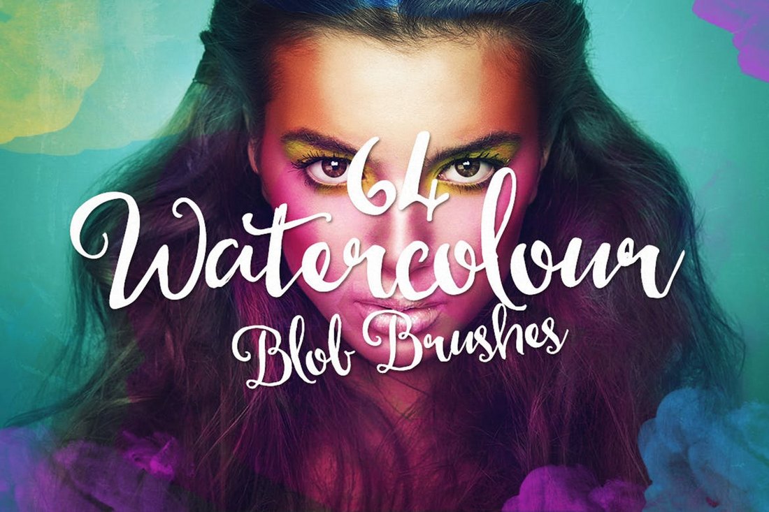 64-Watercolor-Blob-Brushes-2 20+ Best Photoshop Watercolor Brushes design tips 