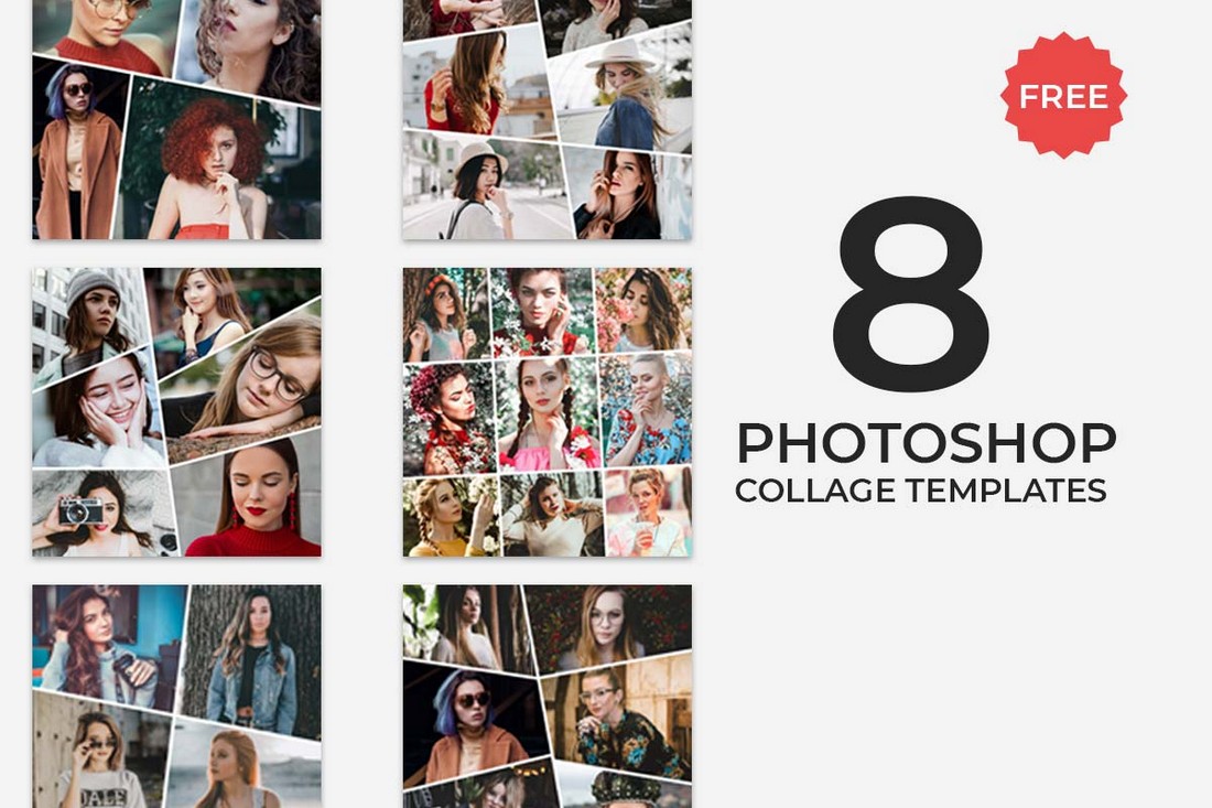 8 Free Photoshop Collage Templates