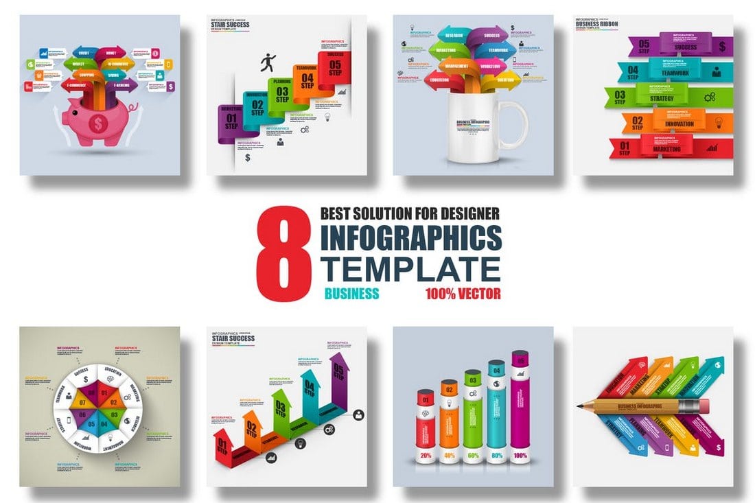 8-Vector-Infographics-Templates 40+ Best Infographic Templates (Word, PowerPoint & Illustrator) design tips 