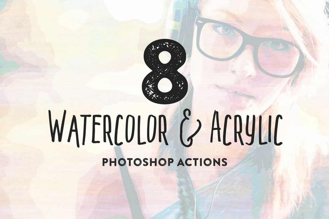 8-Watercolor-and-Acrylic-Painting-FX 20+ Best Watercolor Photoshop Actions design tips 