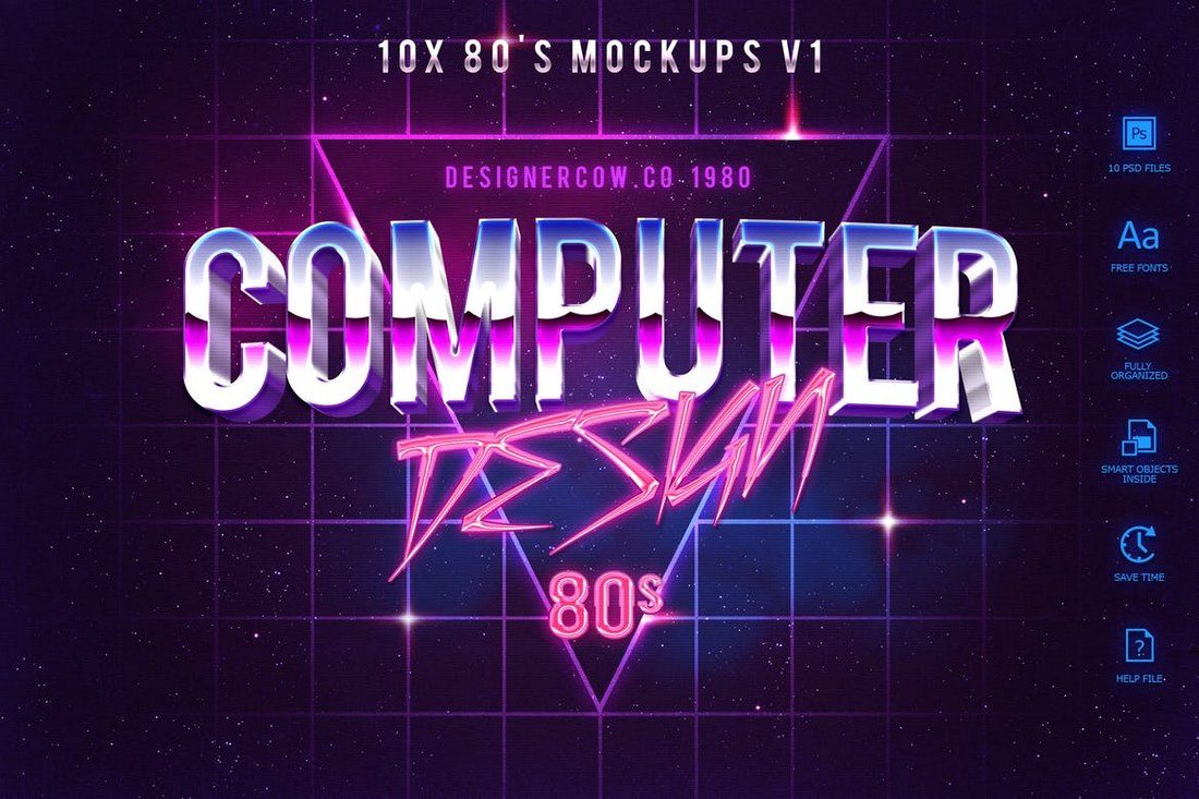 80s-Style-Text-Mockups-V1 30+ Best Retro Text Effects & Styles design tips 