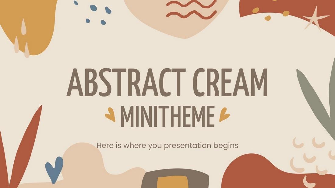 Abstract Cream Free Google Slides Template