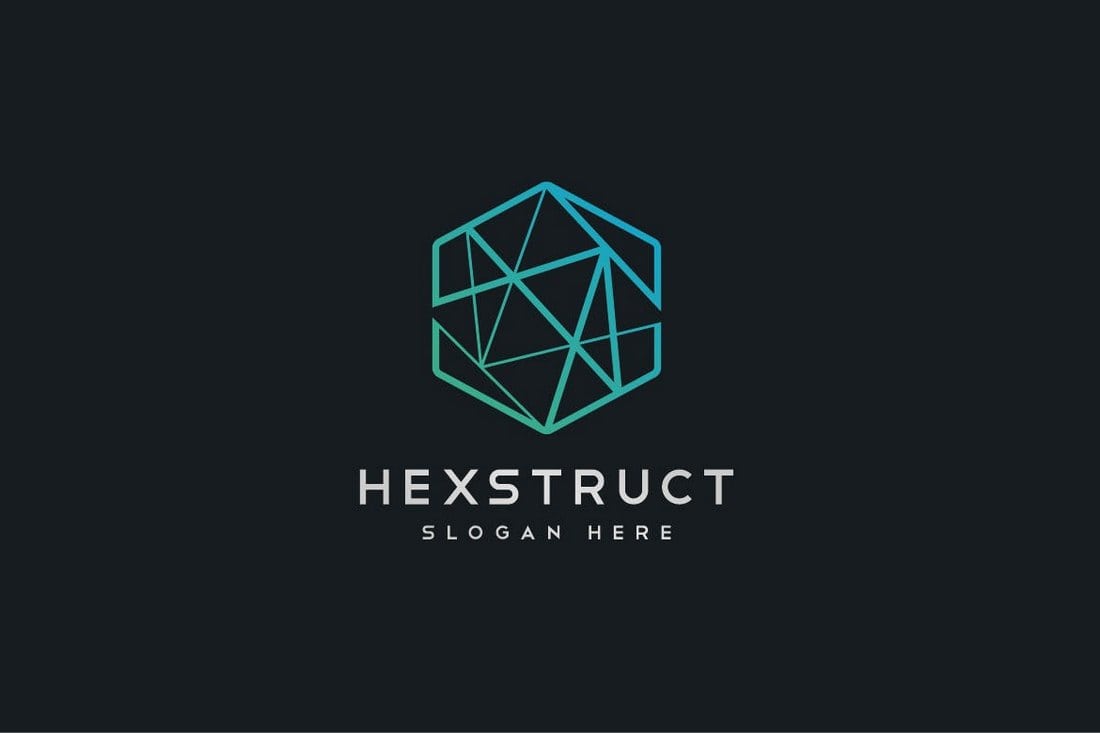 Abstract-Hexagon-Geometric-Logo 40+ Best Photoshop Logo Templates (PSD) design tips 