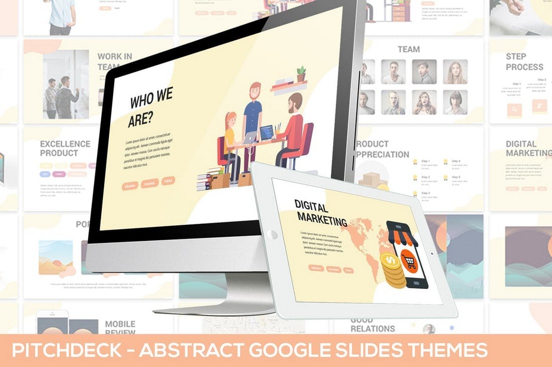 Abstract-Pitchdeck-Google-Slides-Template-1 25+ Modern, Premium Google Slides Templates & Themes design tips 