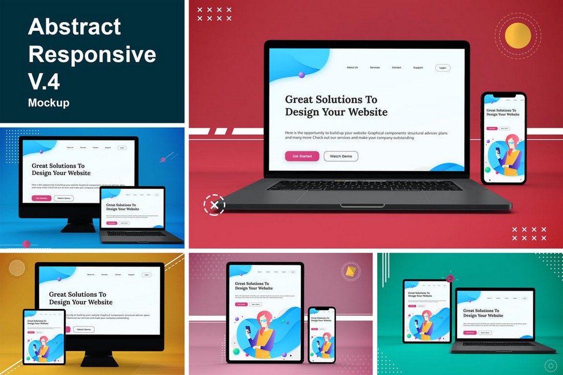 Abstract Responsive MacBook Mockup