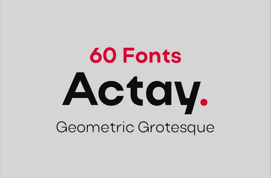 Actay - Free Geometric Poster Fonts