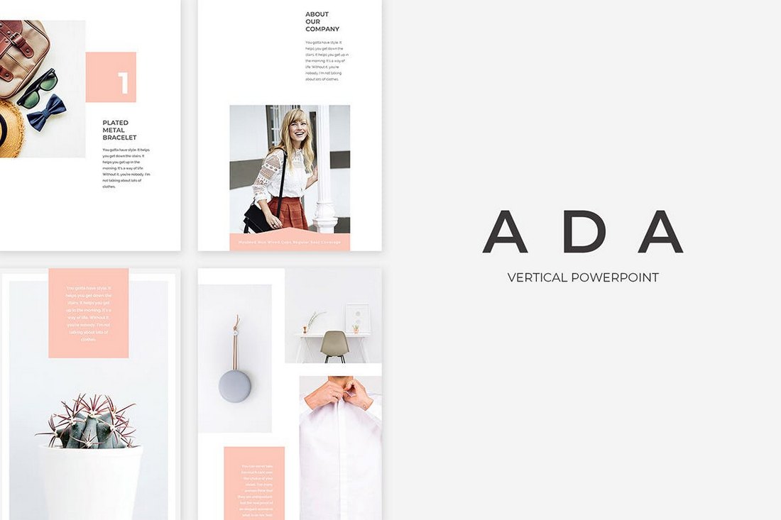 Ada - Vertical PowerPoint Presentation Template