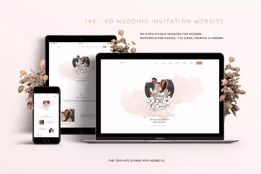 143 Adobe XD Wedding Website Template