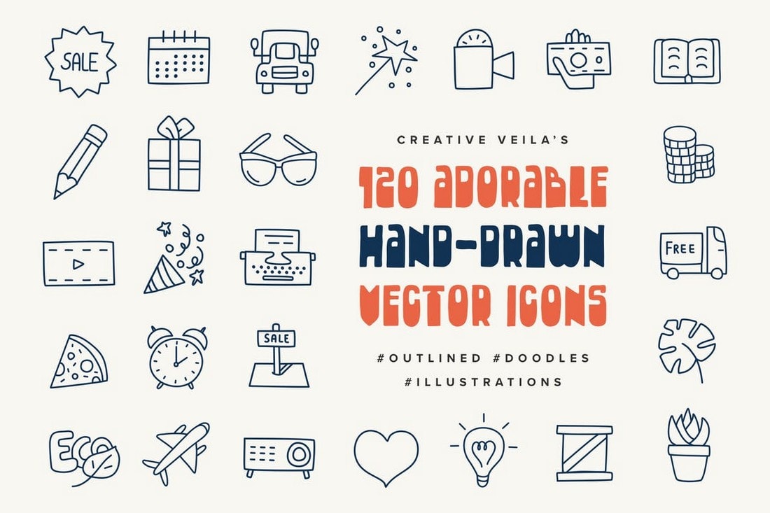 Adorable-Hand-Drawn-Vectors-Icons-For-Instagram 20+ Best Instagram Story Highlight Icons (Free + Pro) design tips 