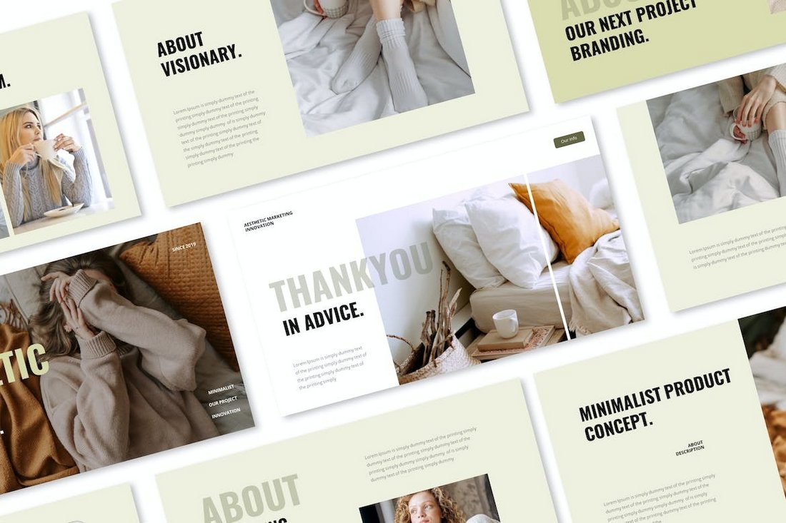 Aesthetic Google Slides Template for Marketing