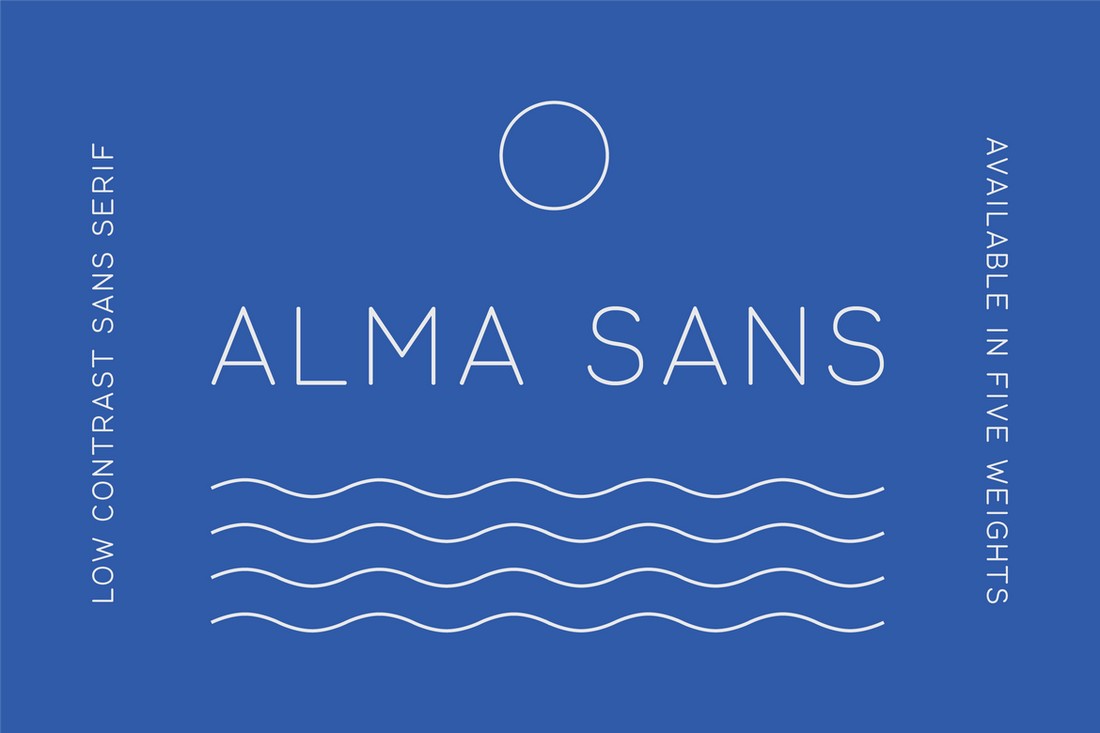 Alma Sans - فونت گرد با کنتراست کم