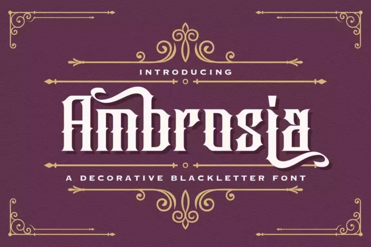 View Information about Ambrosia Decorative Blackletter Old English Font