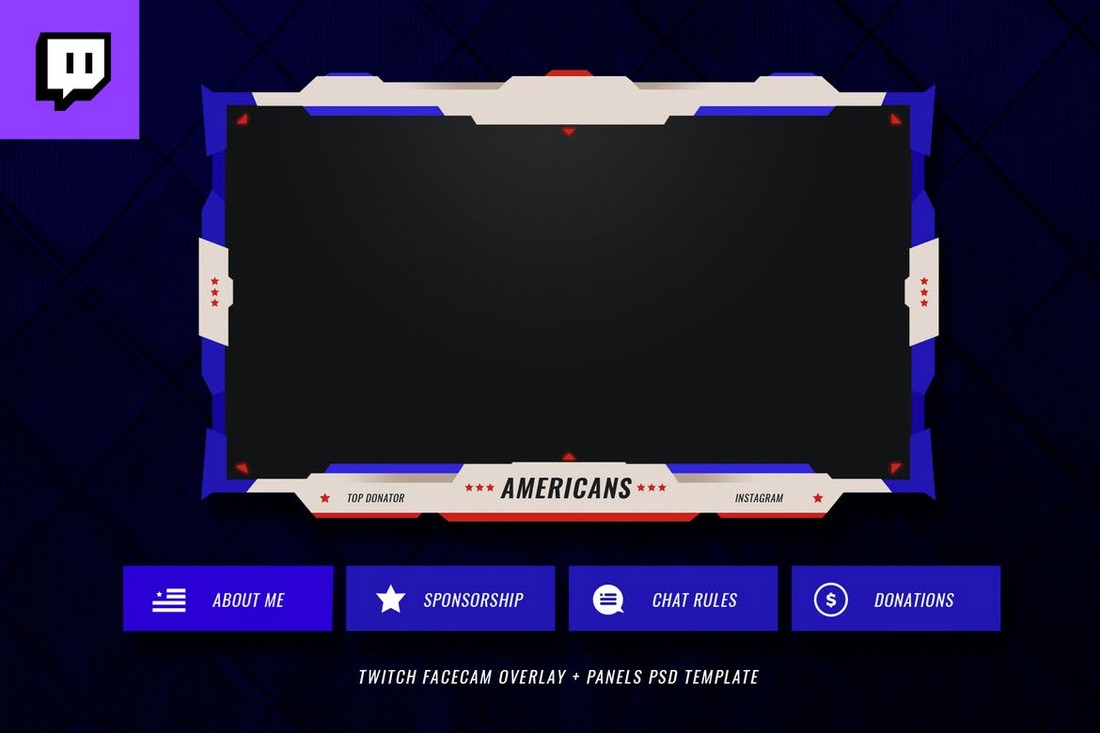 Twitch Overlay Psd