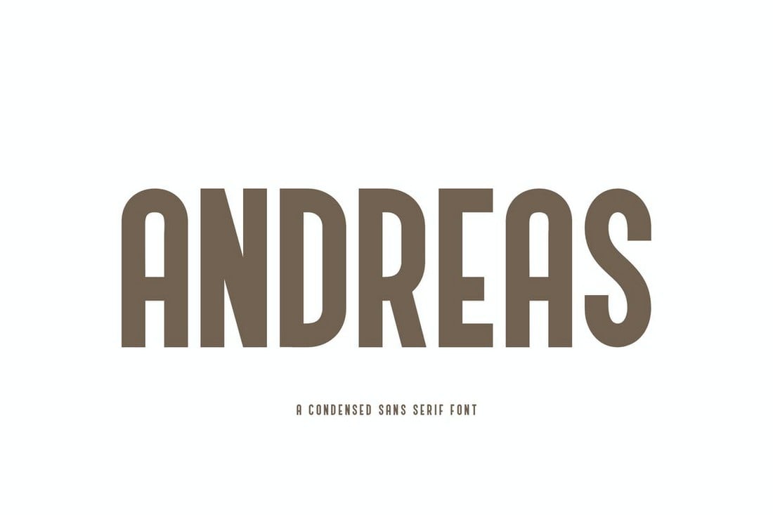 Andreas - Condensed Rounded Font