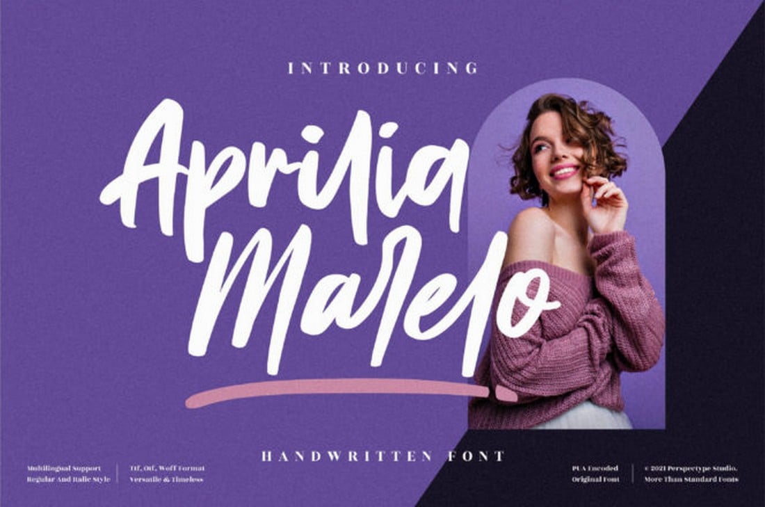 Aprilia Marelo - Free Handwritten Font