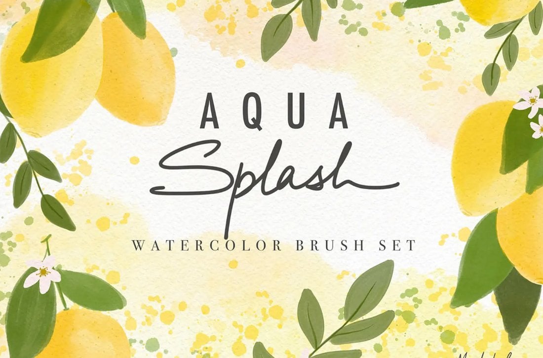Aqua Splash - Free Watercolor Procreate Brushes