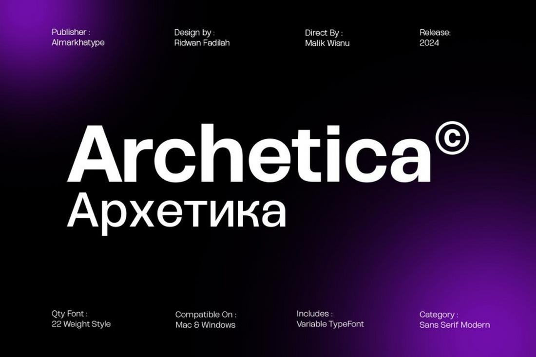 Archetica - Free Modern Medical Font