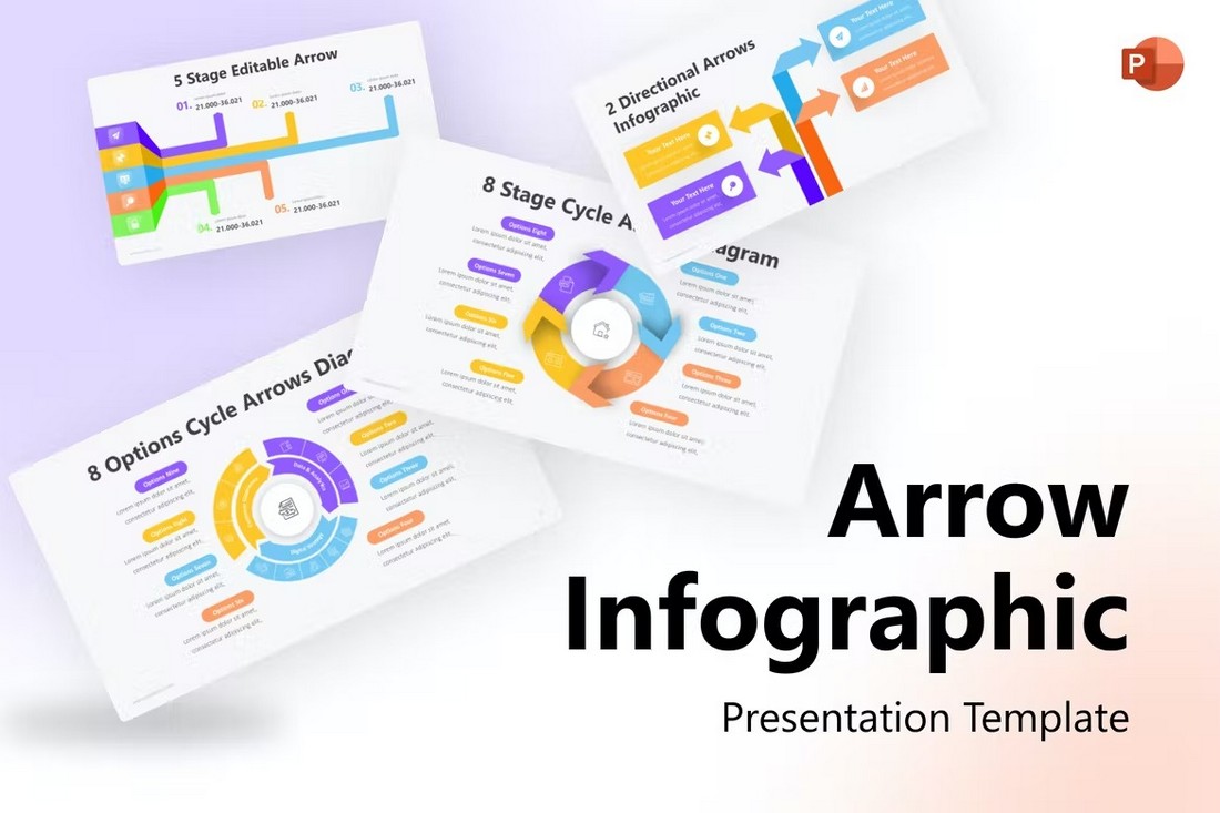 Arrow-Infographic-PowerPoint-Template 20+ Best Infographic PowerPoint Templates (For Data Presentations) design tips 