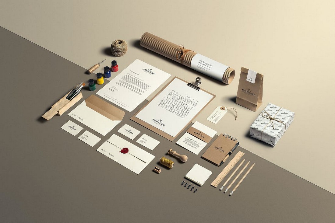 Art & Craft Stationery Branding Mockup