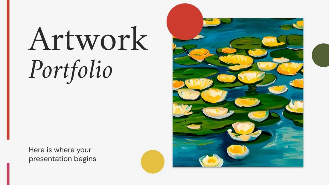 Artwork Portfolio - Free Google Slides Template