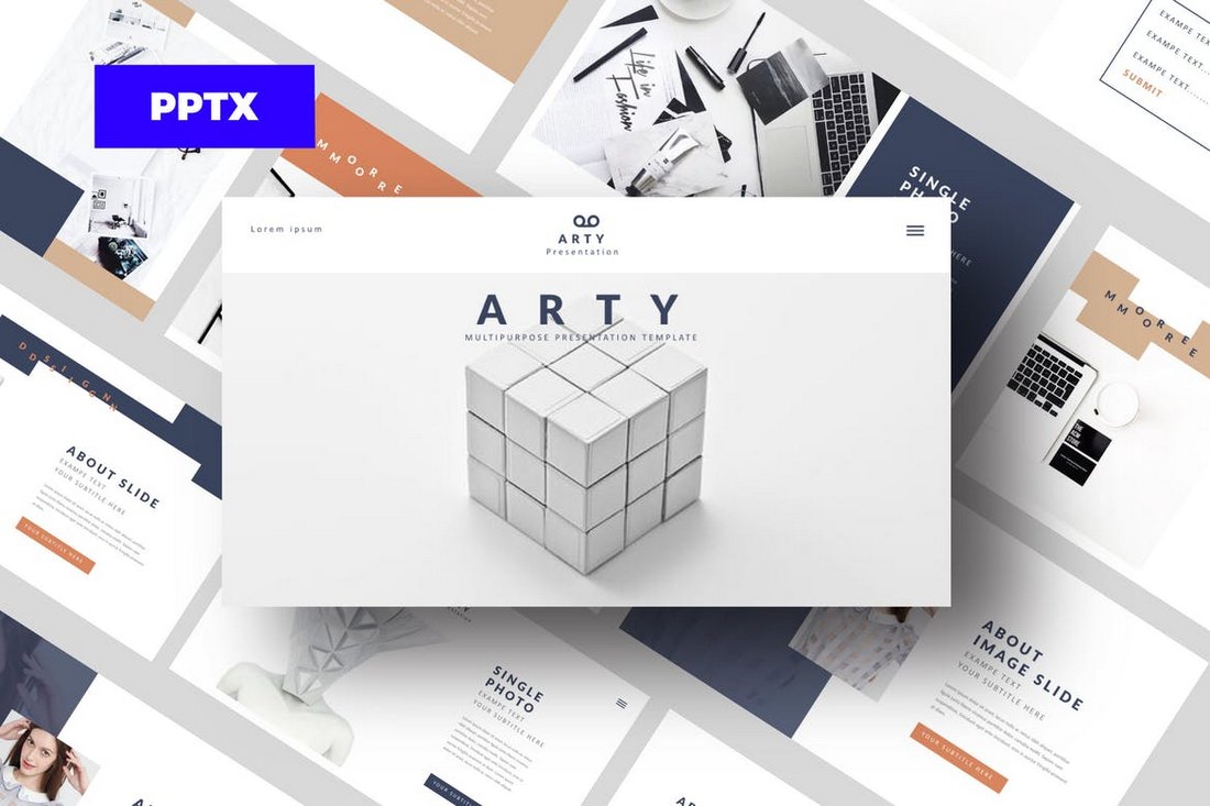 Arty - Minimal Powerpoint Template