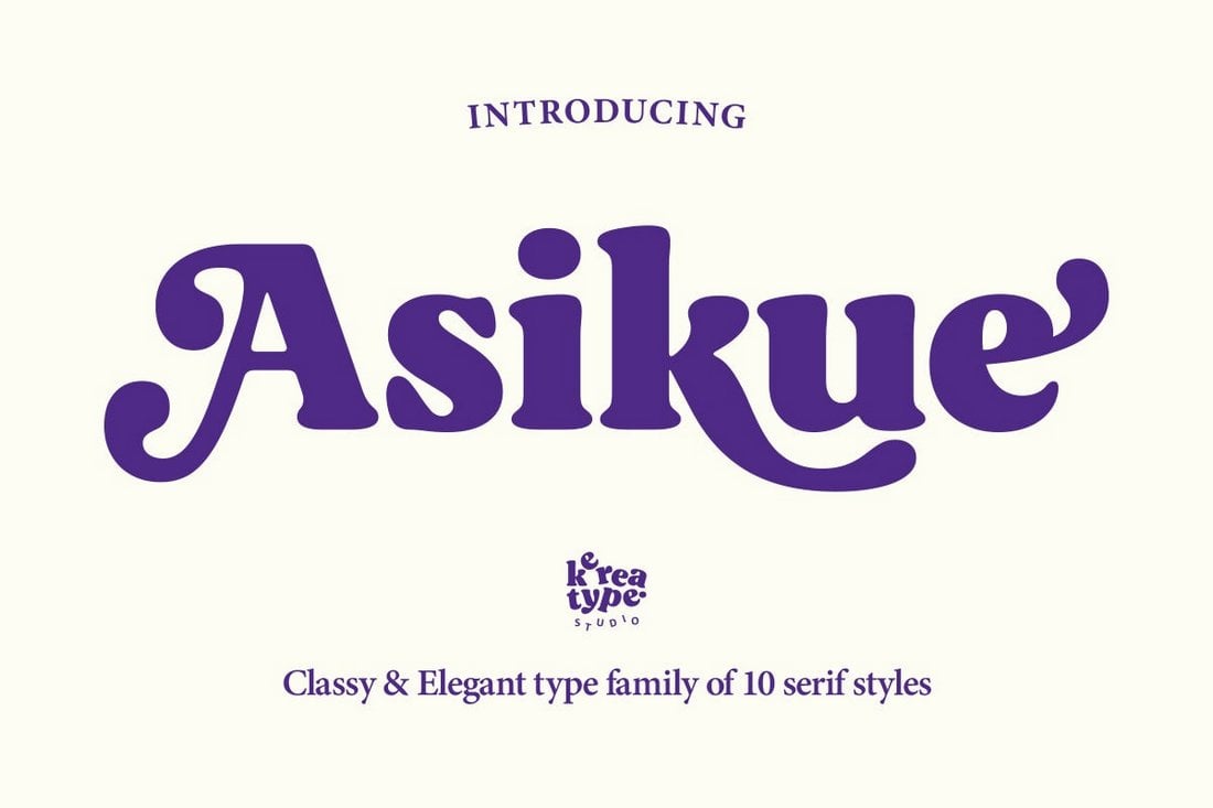 Asikue - Free Fancy Bold Serif Font