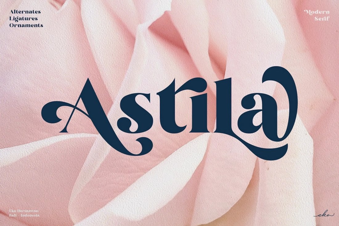 Astila - Phông chữ Serif vui tươi miễn phí