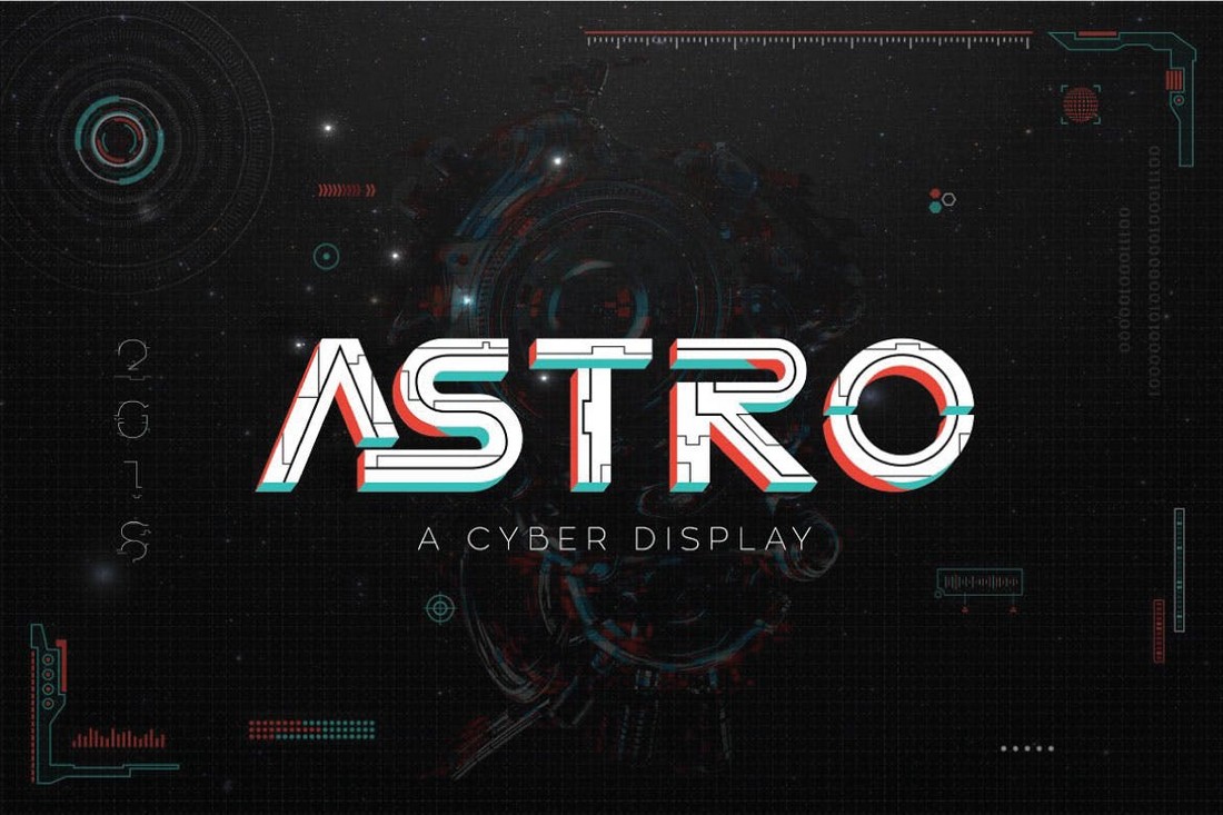 Astro - Cyberpunk Shadow Font