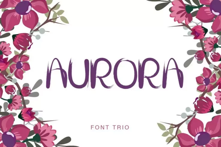 View Information about Aurora Brush Font Trio