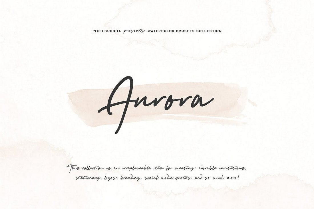 Aurora-Watercolor-Brushes-Collection 20+ Best Photoshop Watercolor Brushes design tips 