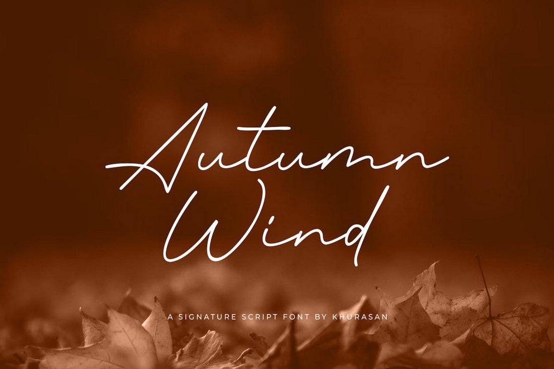 Autumn Wind - Signature Script Fall Font