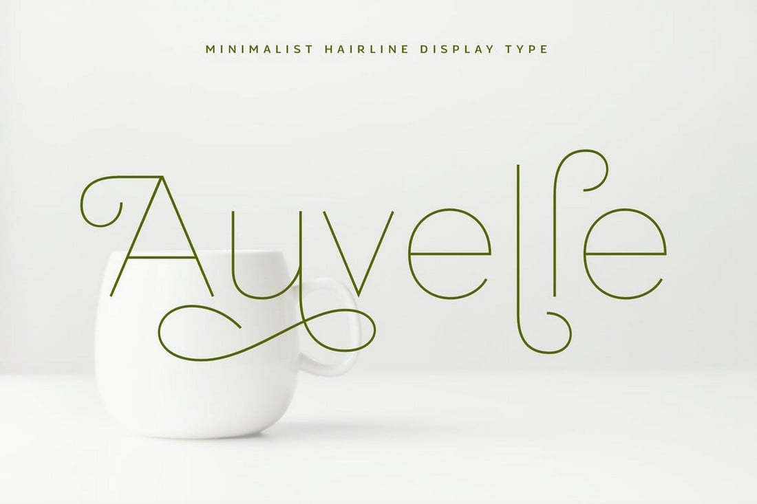 Auvelle - Police minimaliste fine