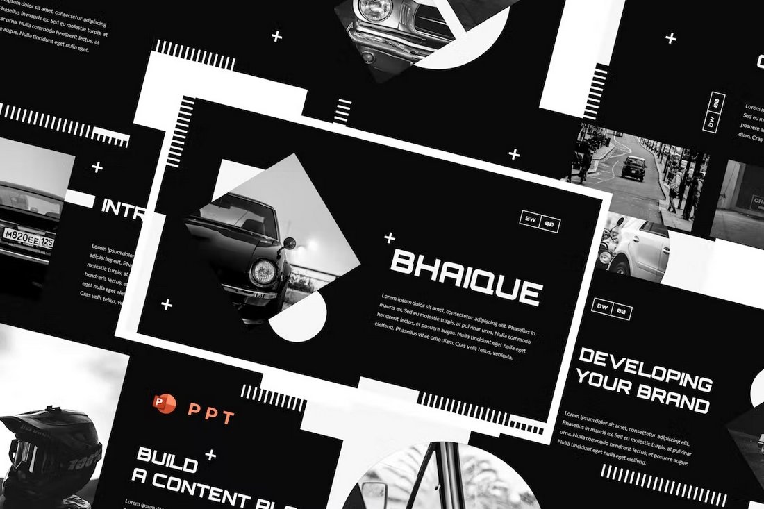 powerpoint background designs black and white