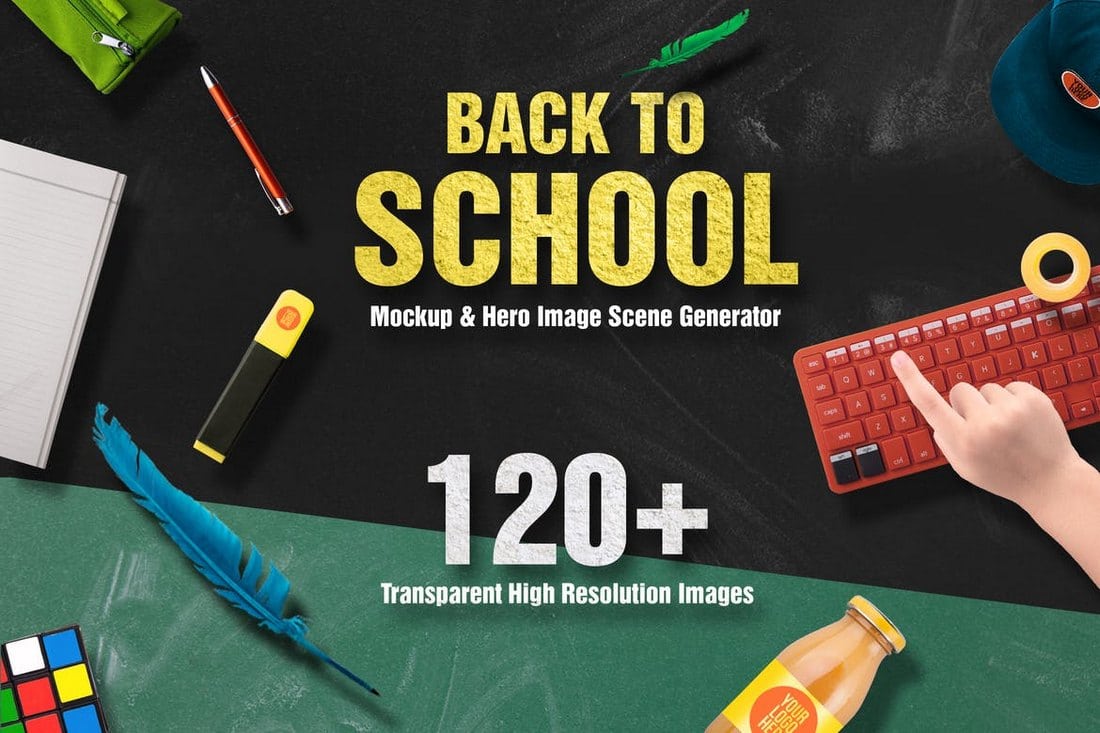 Back To School Mockup & Hero Image Scene Generator