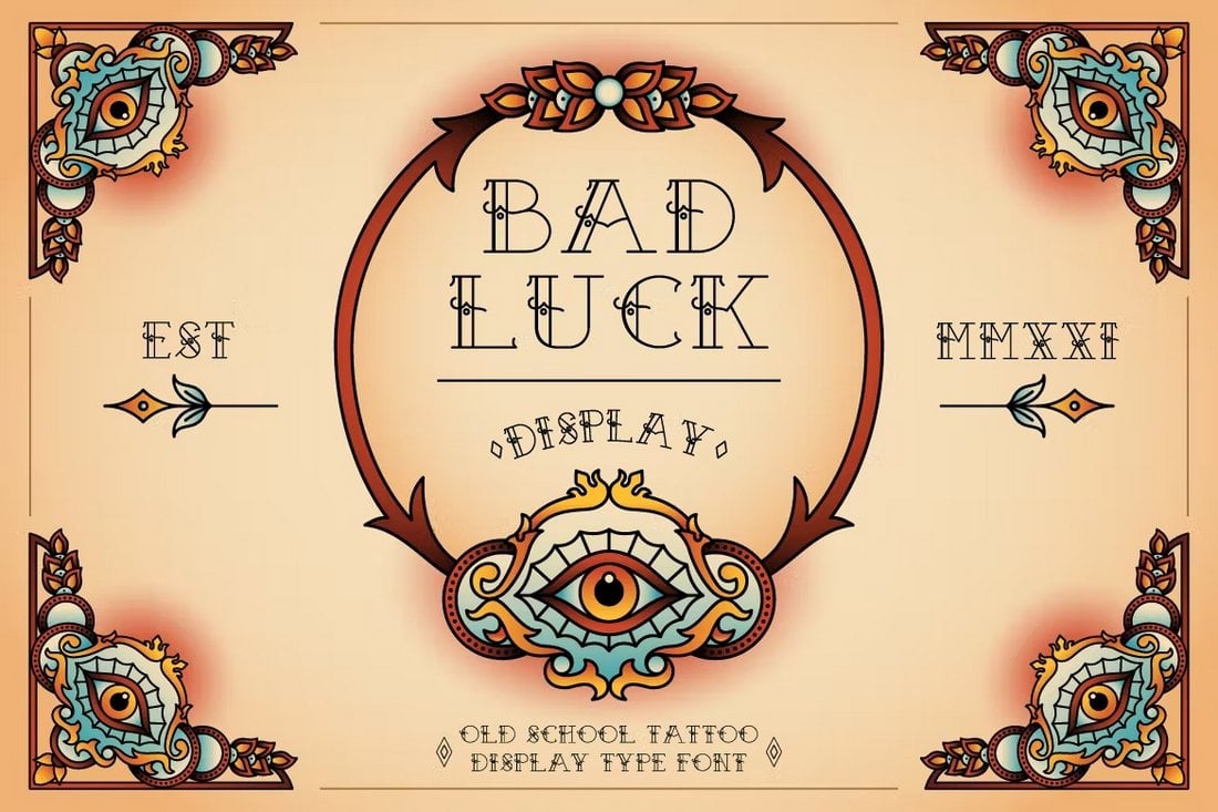 Bad Luck - Tattoo Font for Women
