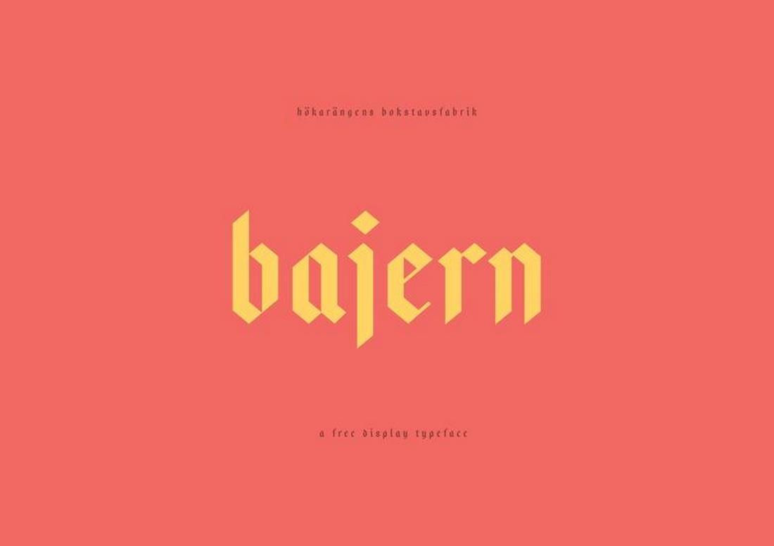 Bajern - Free Swedish Font
