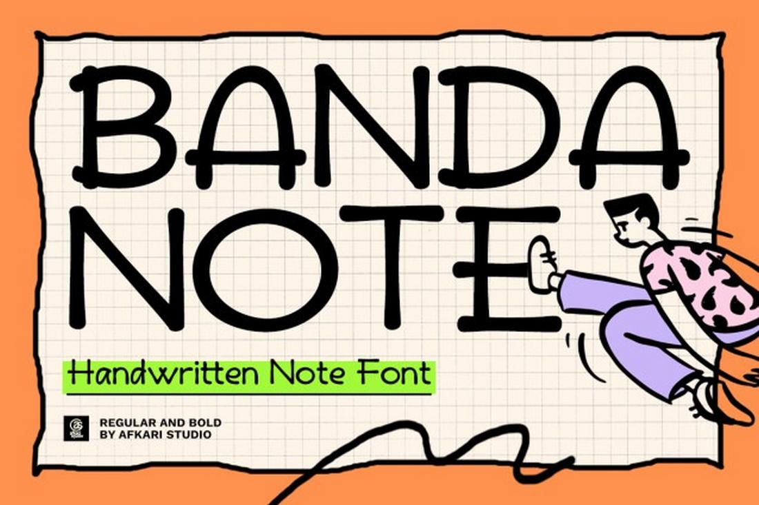 Banda Note - Free Cricut Font