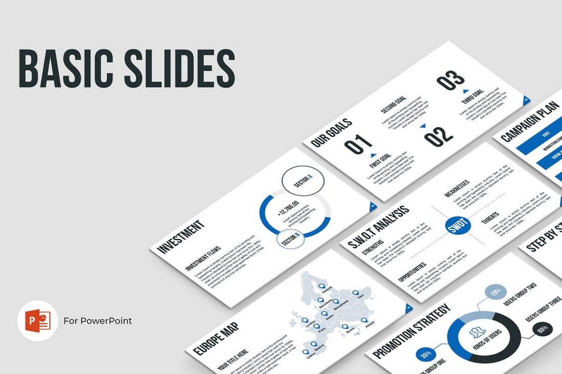 Basic-Slides-PowerPoint-Template 50+ Best PowerPoint Templates of 2019 design tips 