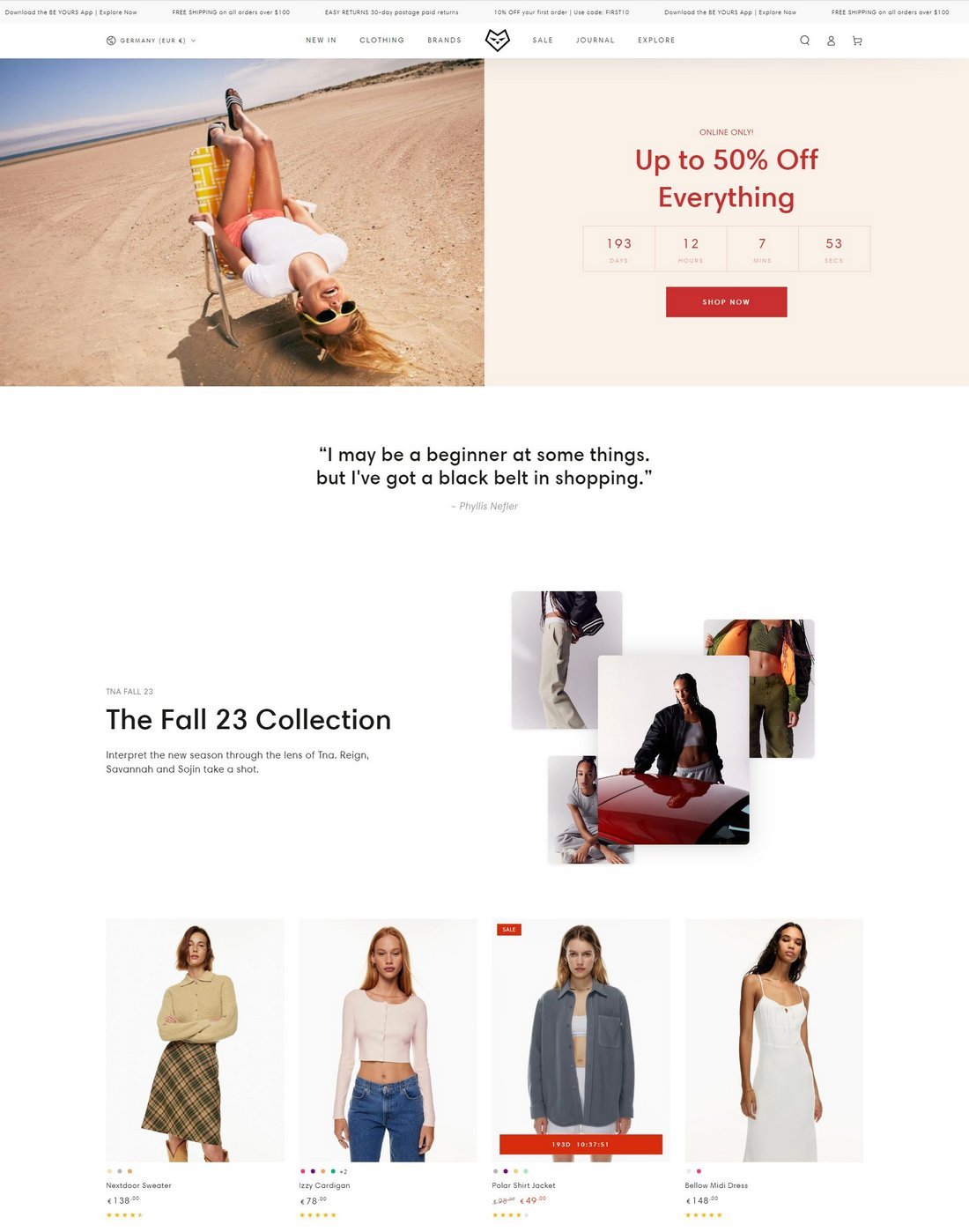 Be Yours - Tema Shopify untuk Toko Pakaian