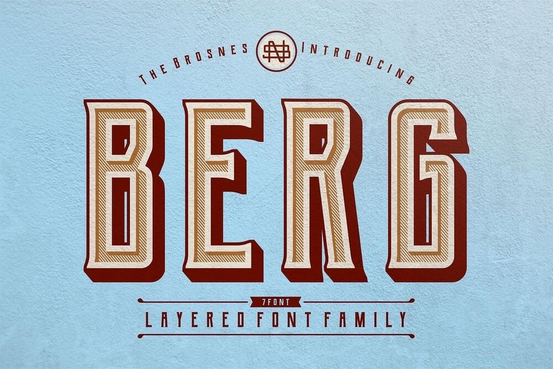 Berg - Free Layered Shadow Font Family