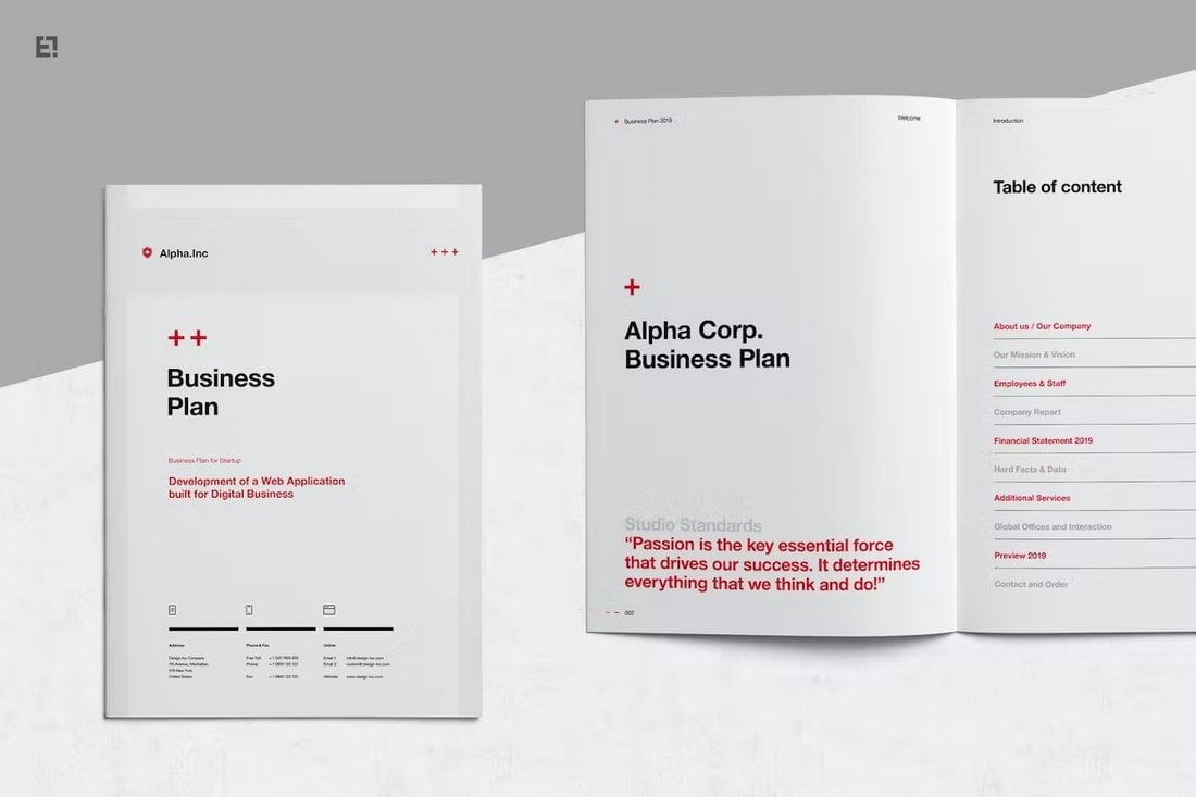 Big Business Plan Brochure Template for Word